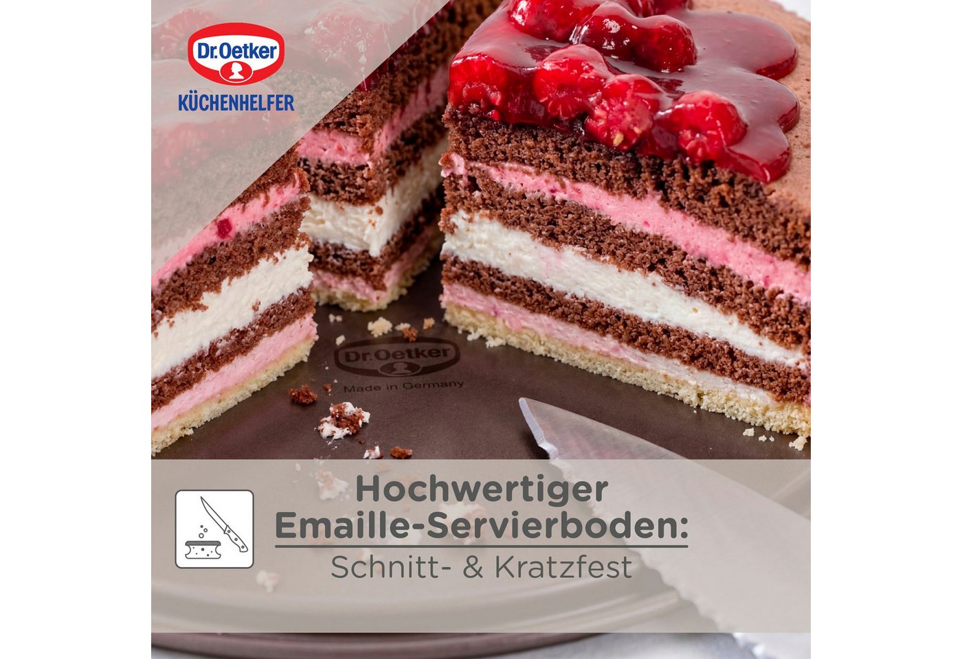 Dr. Oetker Küchenhelfer Springform antihaftbeschichtet, spülmaschinengeeignet, Ø 26cm, aus Stahlblech Bild 5
