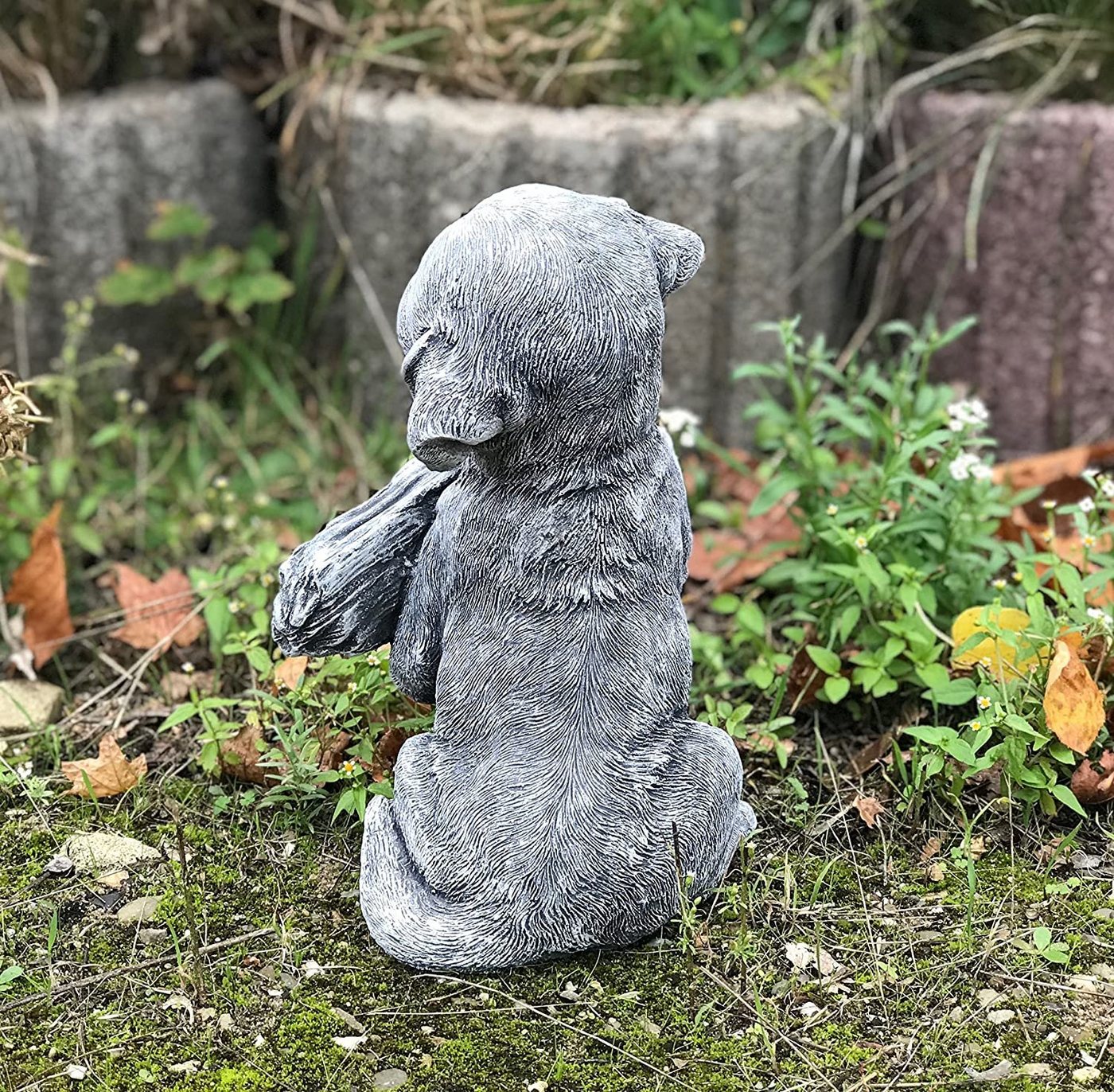Stone and Style Gartenfigur Frostfeste Steinfigur Hund Welcome Willkommensgruß Bild 2