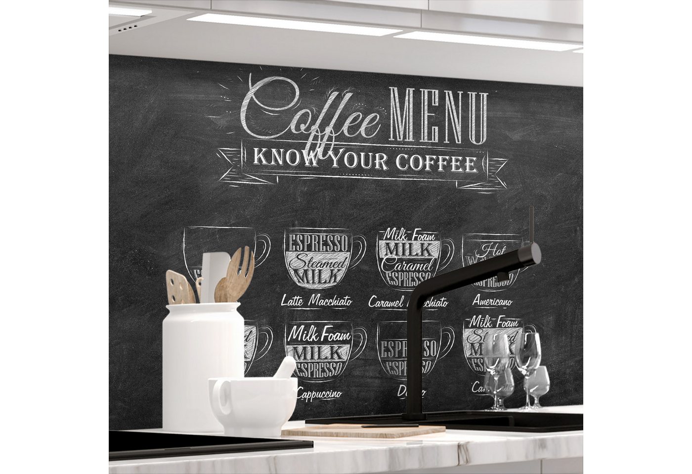 Stickerprofis Küchenrückwand BISTRO MENU (Matt-Finish), (Premium), 1,5mm, selbstklebend, hält auf besonders vielen Öberflächen Bild 5