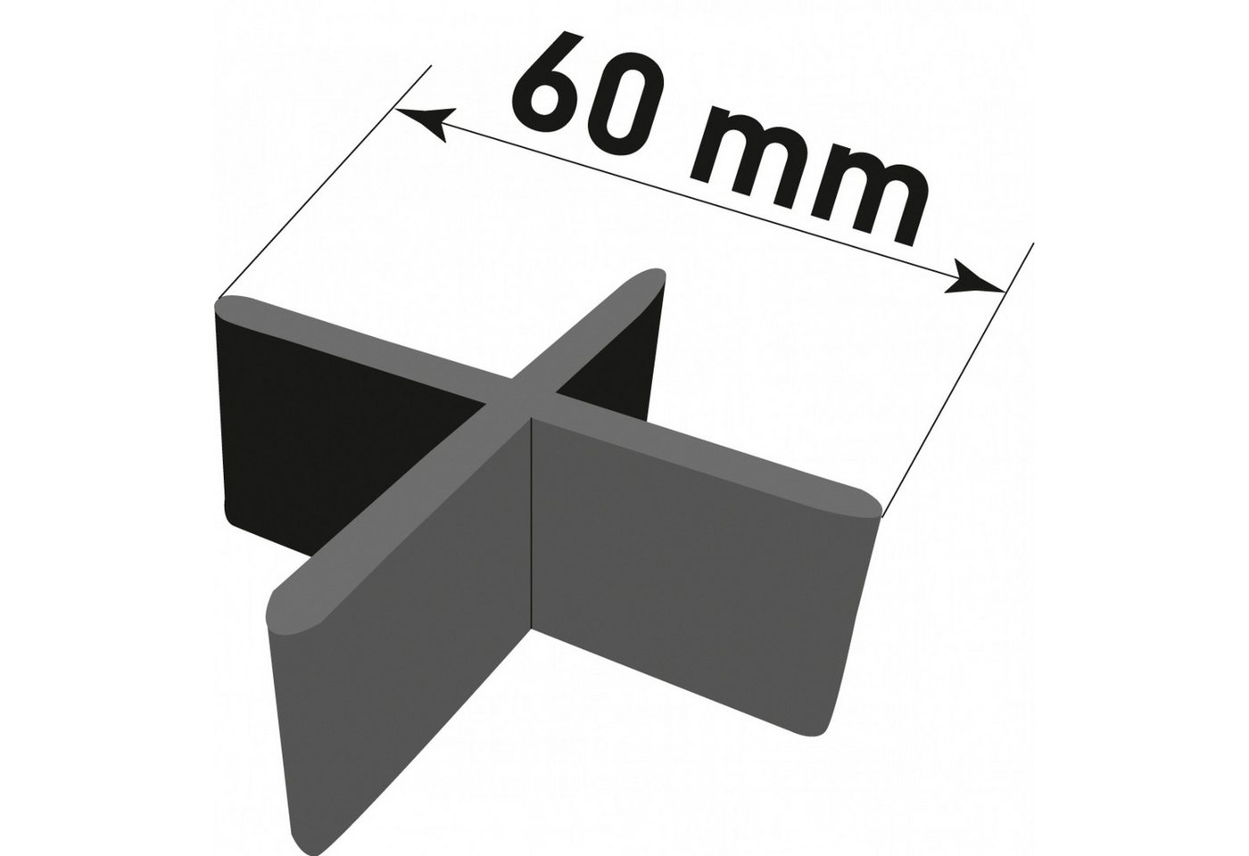 Triuso Fugenkreuz Fugenkreuze 100 Stk Abstandshalter 15mm Höhe Kreuze Bild 2