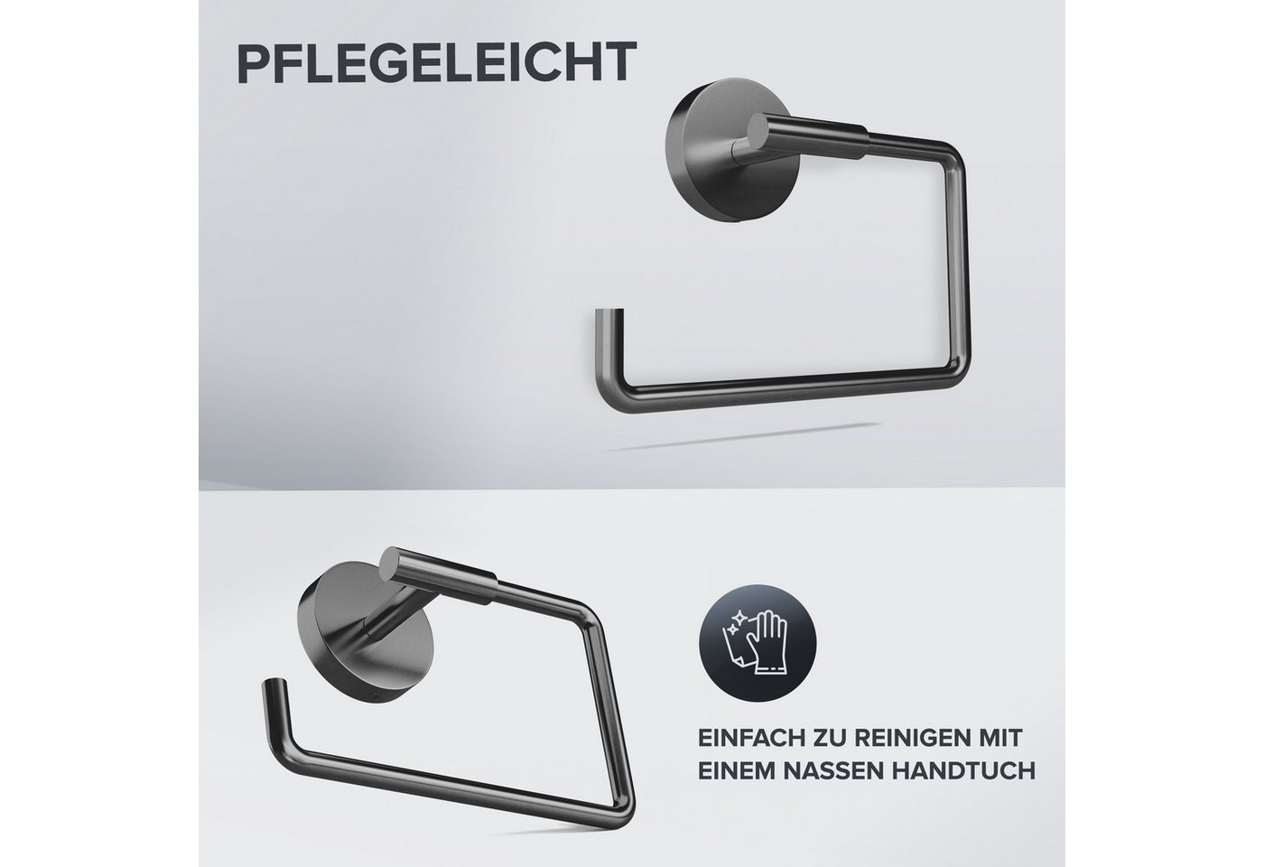 ovimar Toilettenpapierhalter Skardstind (1-St), aus Edelstahl in Gunmetal zur Zum Bohren Bild 5