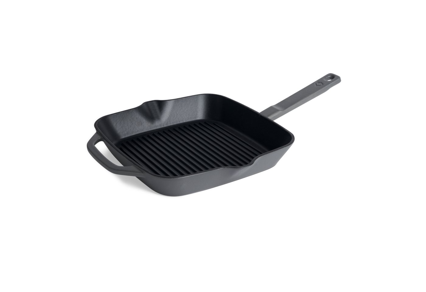Springlane Grillpfanne SPRINGLANE Gusseisen Grillpfanne 26 cm, für alle Herdarten - Grau, Gusseisen, emailliert Bild 5