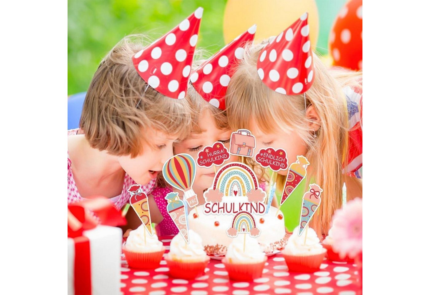 LuxusKollektion Sticker Tortendeko Einschulung Mädchen 13-tlg. ABC Kuchendeko 2024 Bild 5