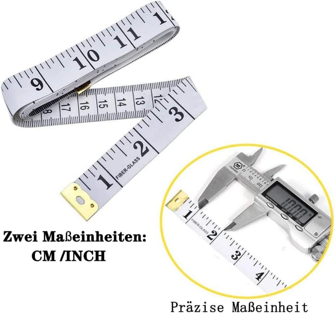 FELIXLEO Maßband 2 Bände Maßband Körper, 200cm/79 Zoll Schneidermaßband Bild 4
