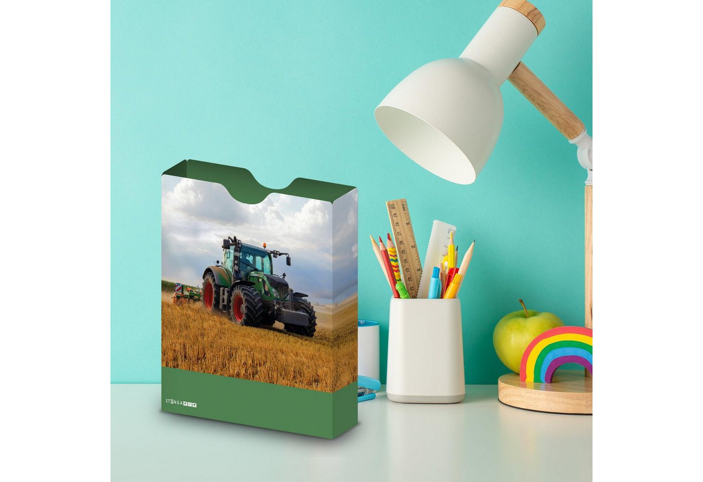 itenga Organisationsmappe itenga Heftbox DIN A4 Hochformat aus PP Motiv Traktor Bild 3