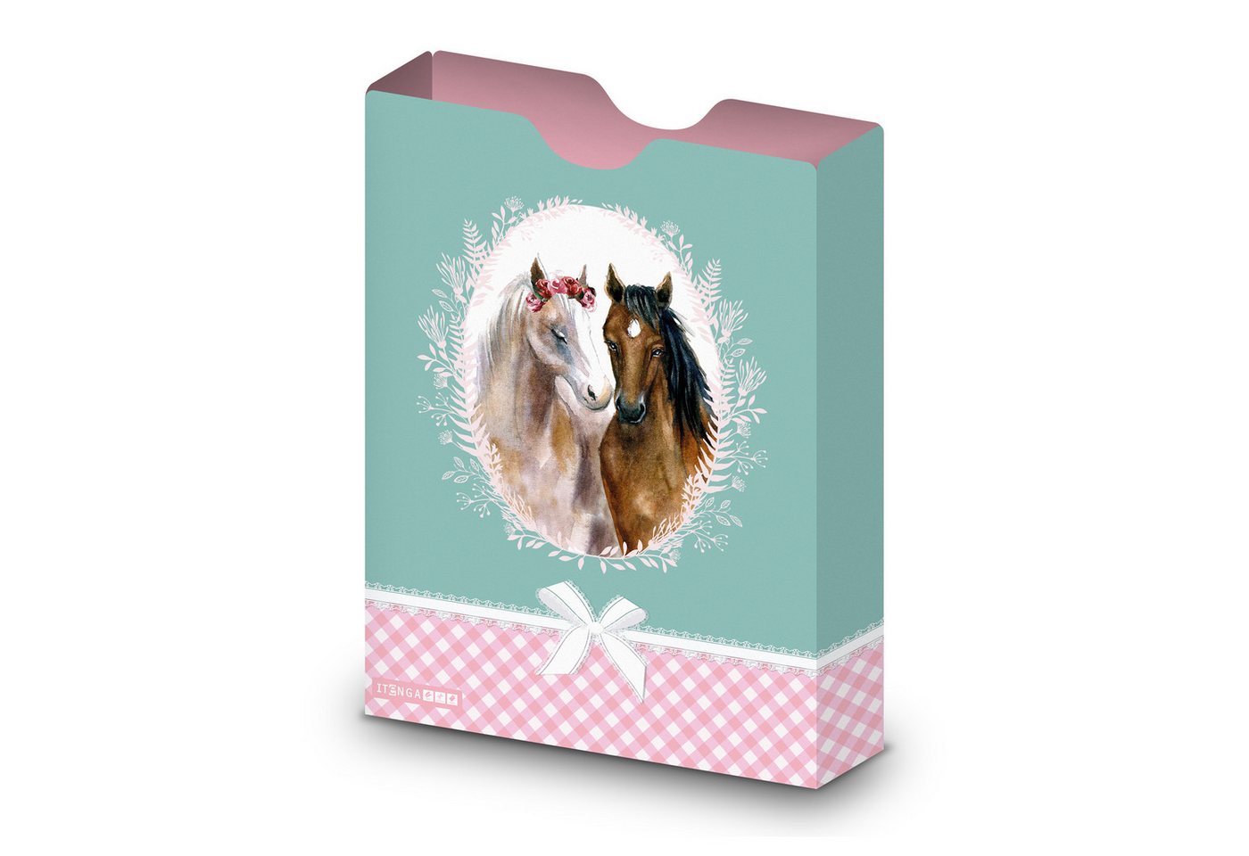 itenga Organisationsmappe itenga Heftbox DIN A4 Hochformat aus PP Motiv Pferd Bild 3
