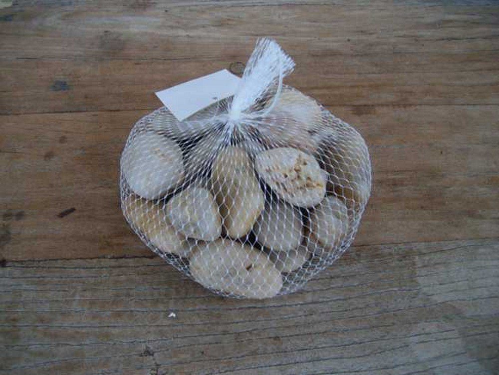 Deko-Impression Dekosteine 3 Kilo Flusssteine Dekosteine Zierkies Flusskiesel creme 3-6 cm, (3-St)