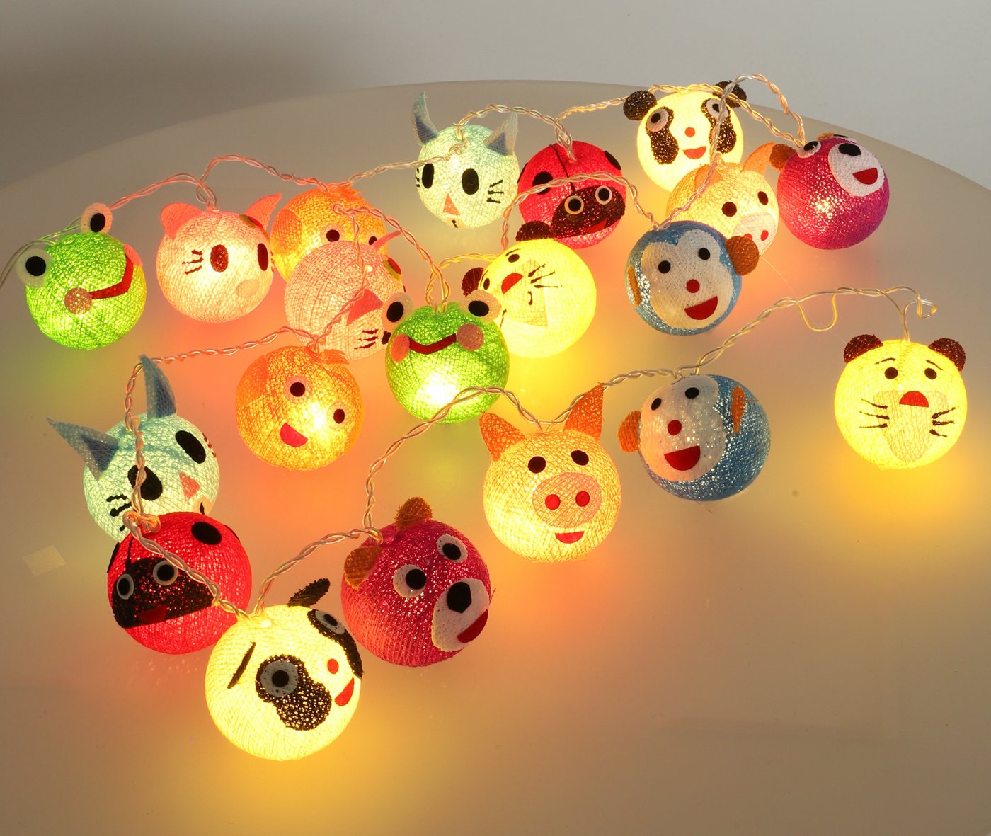 Guru-Shop LED-Lichterkette LED Lichterkette für Kids, 20 Stoffbällen mit.. Bild 2