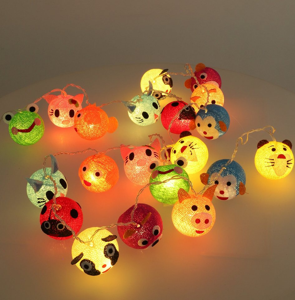Guru-Shop LED-Lichterkette LED Lichterkette für Kids, 20 Stoffbällen mit.. Bild 5