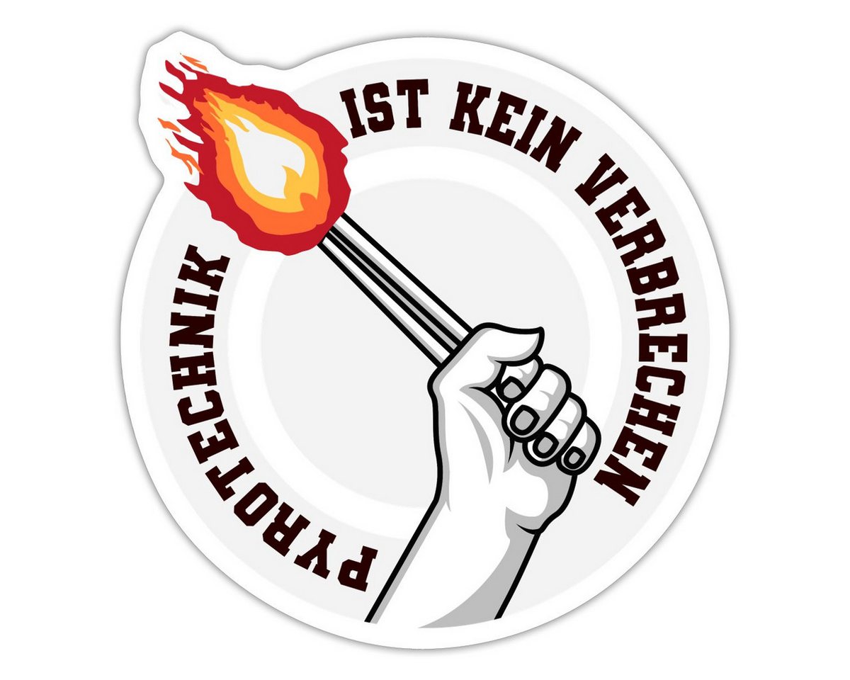 Spreadshirt Aufkleber Pyrotechnik Ist Kein Verbrechen Fußball Fan Stadion Sticker Aufkleber