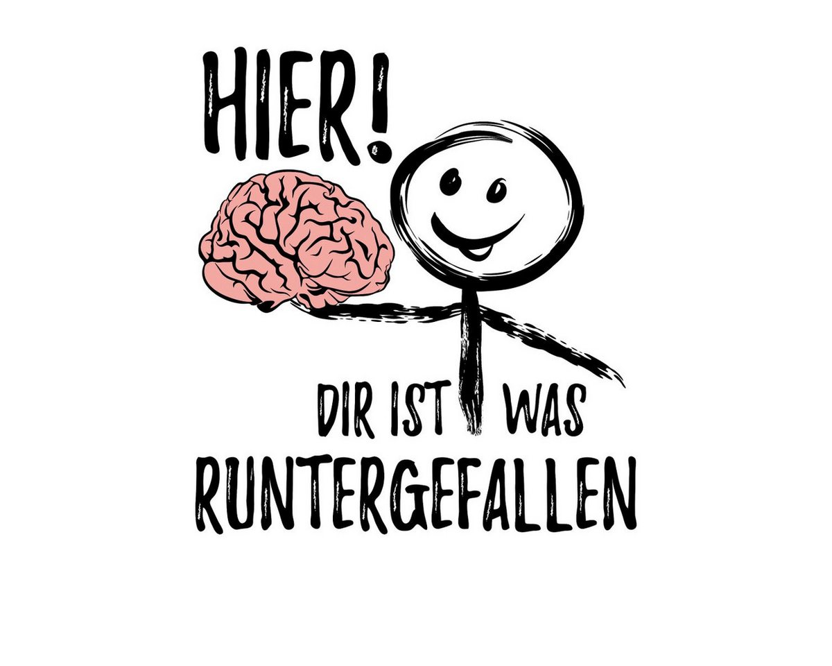 Spreadshirt Aufkleber Hier Dir Ist Was Runtergefallen Lustig Mit Gehirn Sticker Aufkleber Bild 3