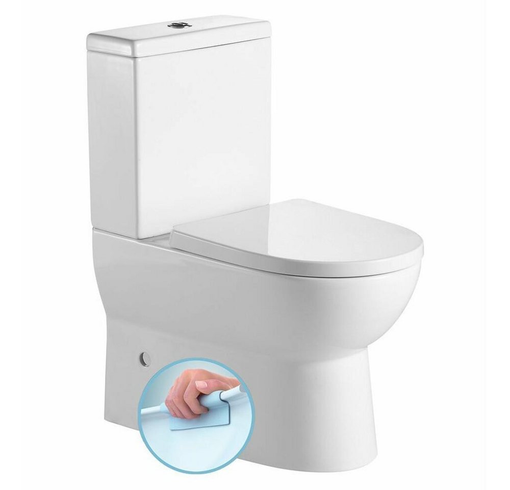 HAK WC-Komplettset HAK MALTA Kombi-WC, spülrandlos, inkl. Toilettensitz !, (3-St) Bild 4