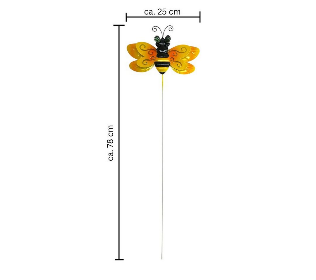 Dragimex Gartenstecker Gartenstecker Biene 78cm, Gartendekoration Blumenstecker Biene Bild 3