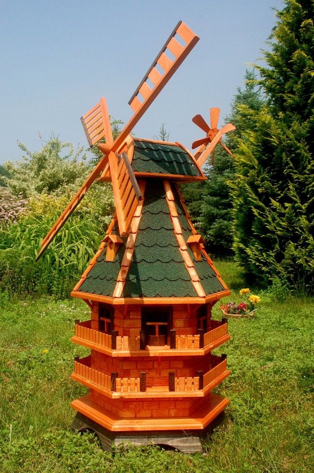 DSH DEKO SHOP HANNUSCH Gartenfigur XL Windmühle für den Garten – Höhe 1,50 m Bild 2