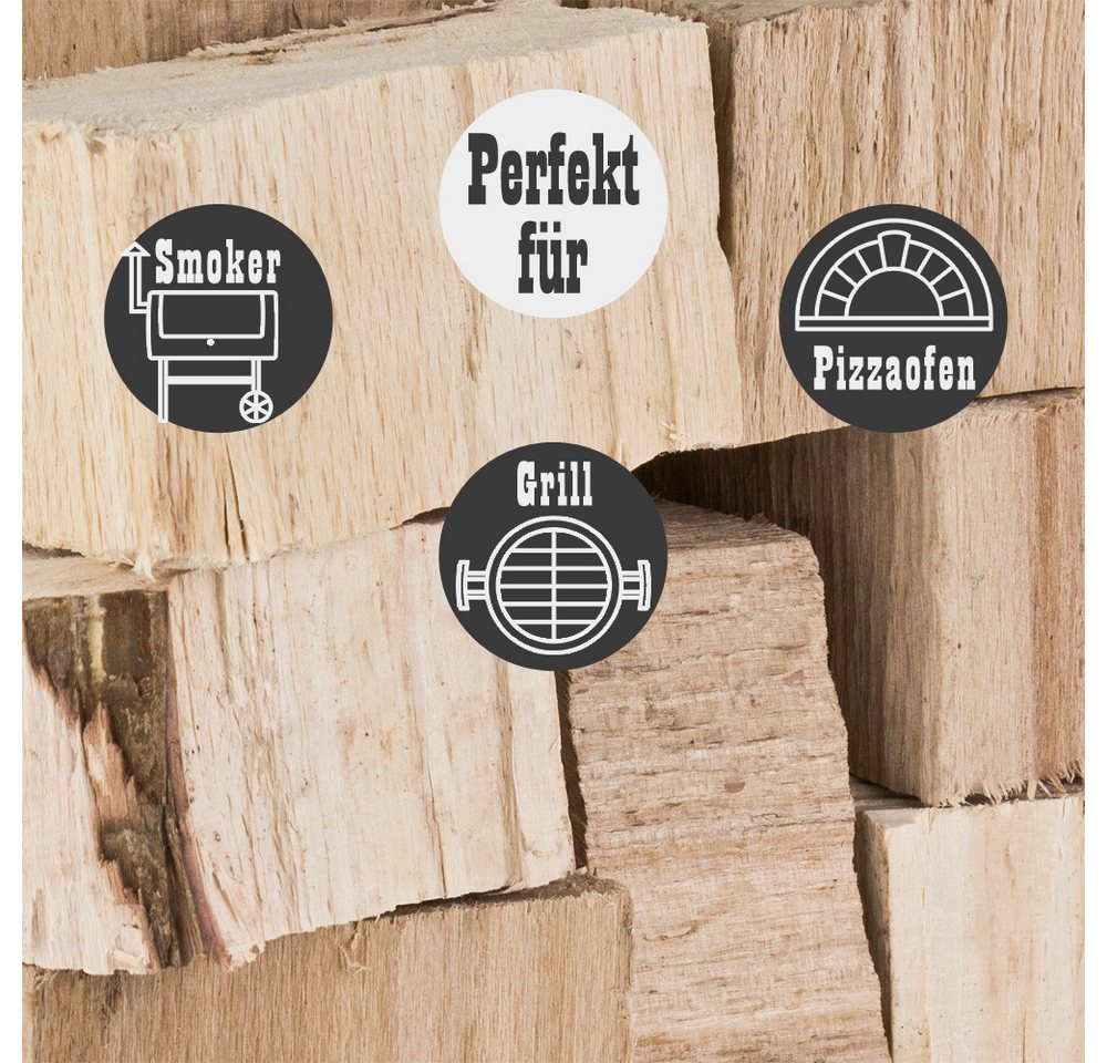 Grillmaster Räucherspäne Räucherklötze 4kg Buche Chunks Räuchern Smoken BBQ Grill Feuer, 4 kg