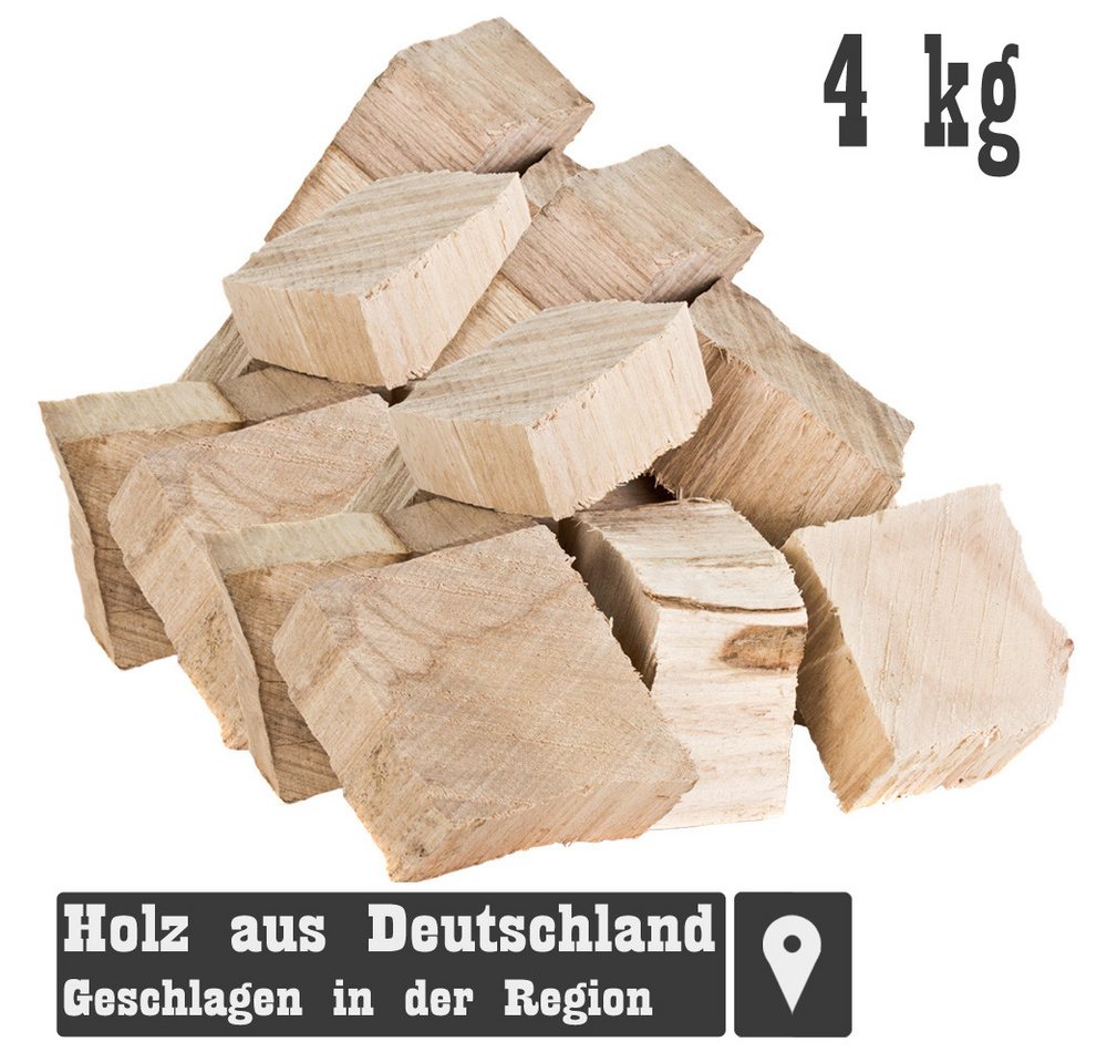 Grillmaster Räucherspäne Räucherklötze 4kg Buche Chunks Räuchern Smoken BBQ Grill Feuer, 4 kg Bild 3