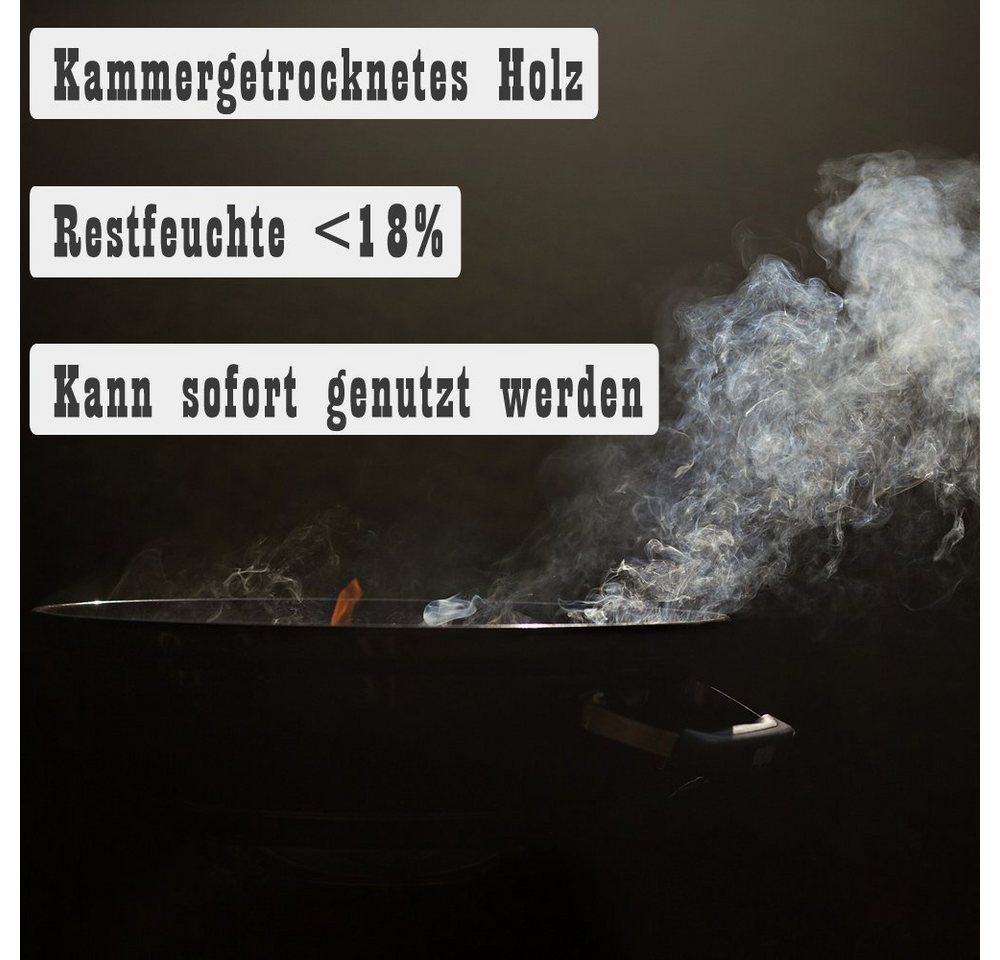 Grillmaster Räucherspäne Räucherklötze 4kg Buche Chunks Räuchern Smoken BBQ Grill Feuer, 4 kg Bild 5