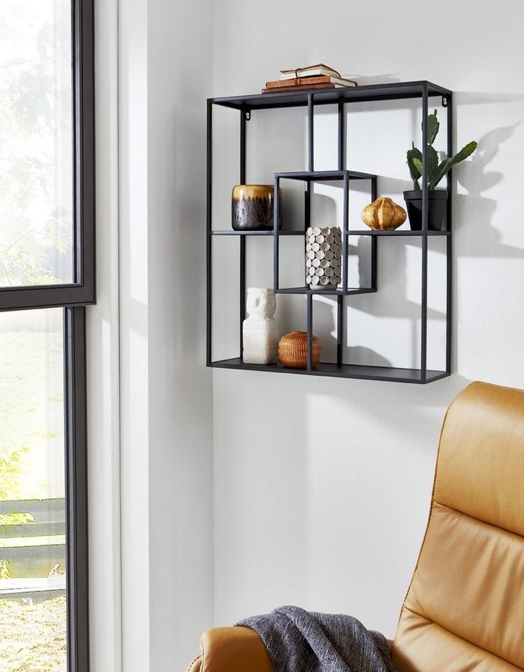 freiraum Wandregal 23515, in schwarz, Metall - 60x70x18cm (BxHxT) Bild 2