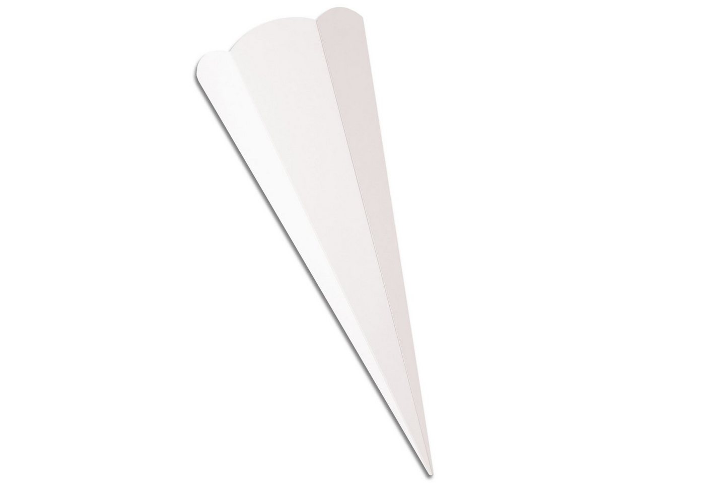 itenga Schultüte Schultüten-Zuschnitt 6-eckig, 68cm WEISS - Schultüten Rohling zum Bast Bild 2