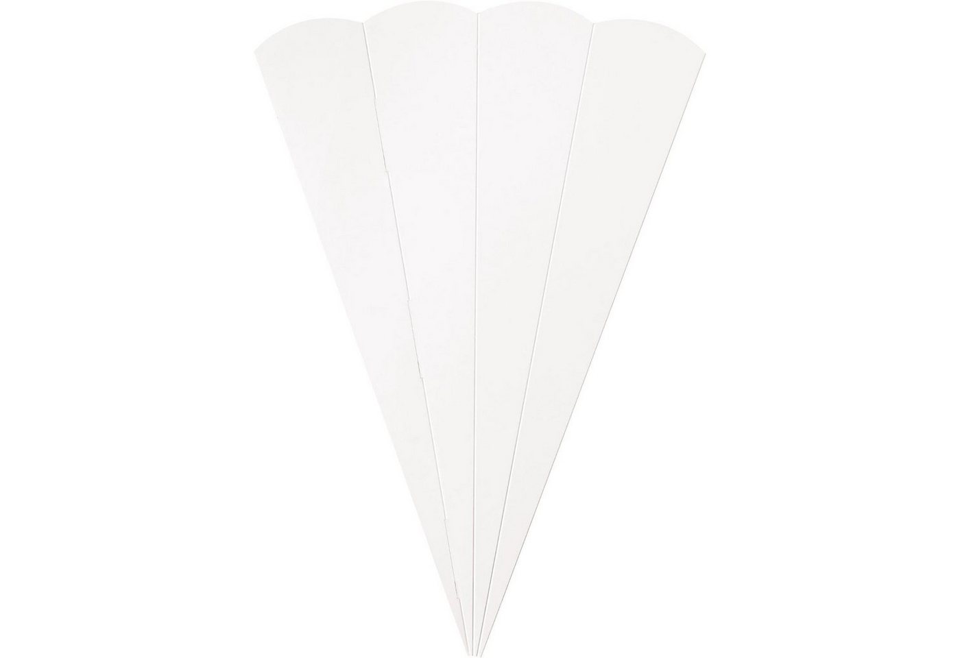 itenga Schultüte Schultüten-Zuschnitt 6-eckig, 68cm WEISS - Schultüten Rohling zum Bast Bild 3