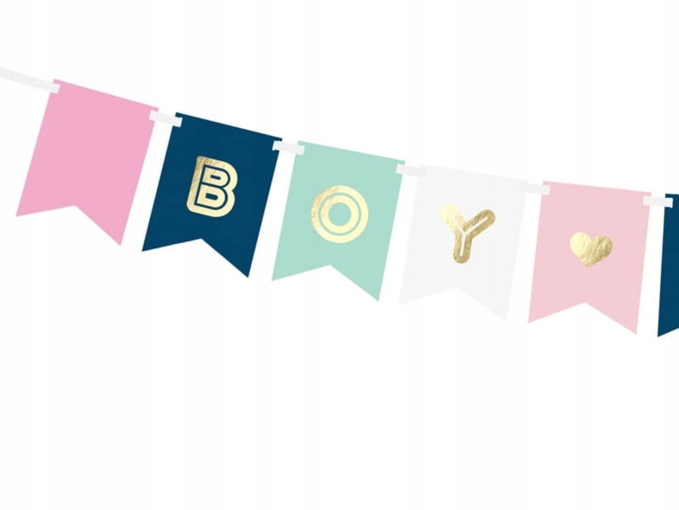 partydeco Girlande "Boy or Girl Baby Shower Banner, 175 cm – Perfekte Deko