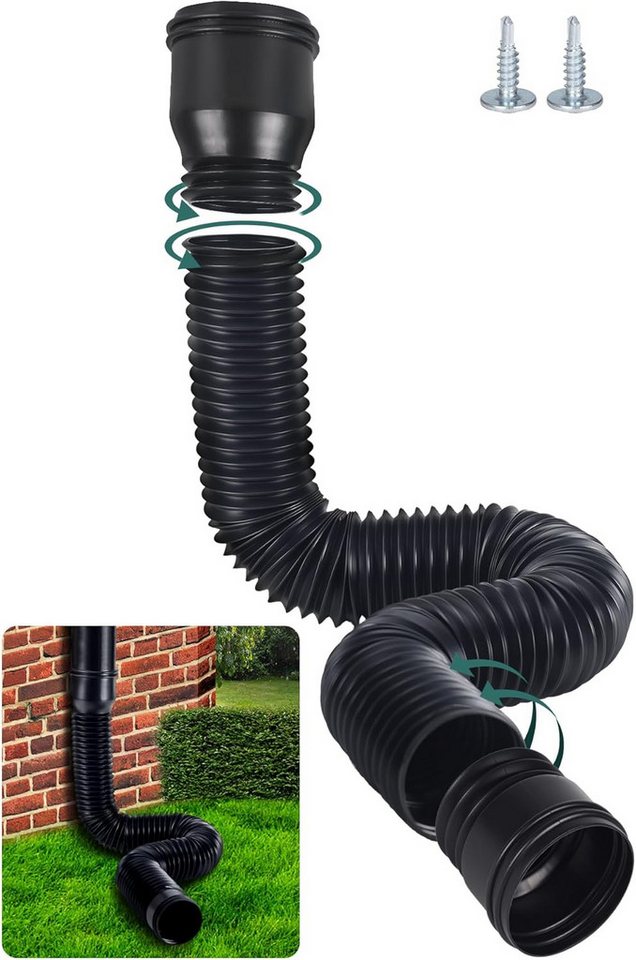 FELIXLEO Schlauchverlängerung Gutter Flexible Downpipe Extension,for Downpipe 80/100 mm (1 Piece) Bild 5