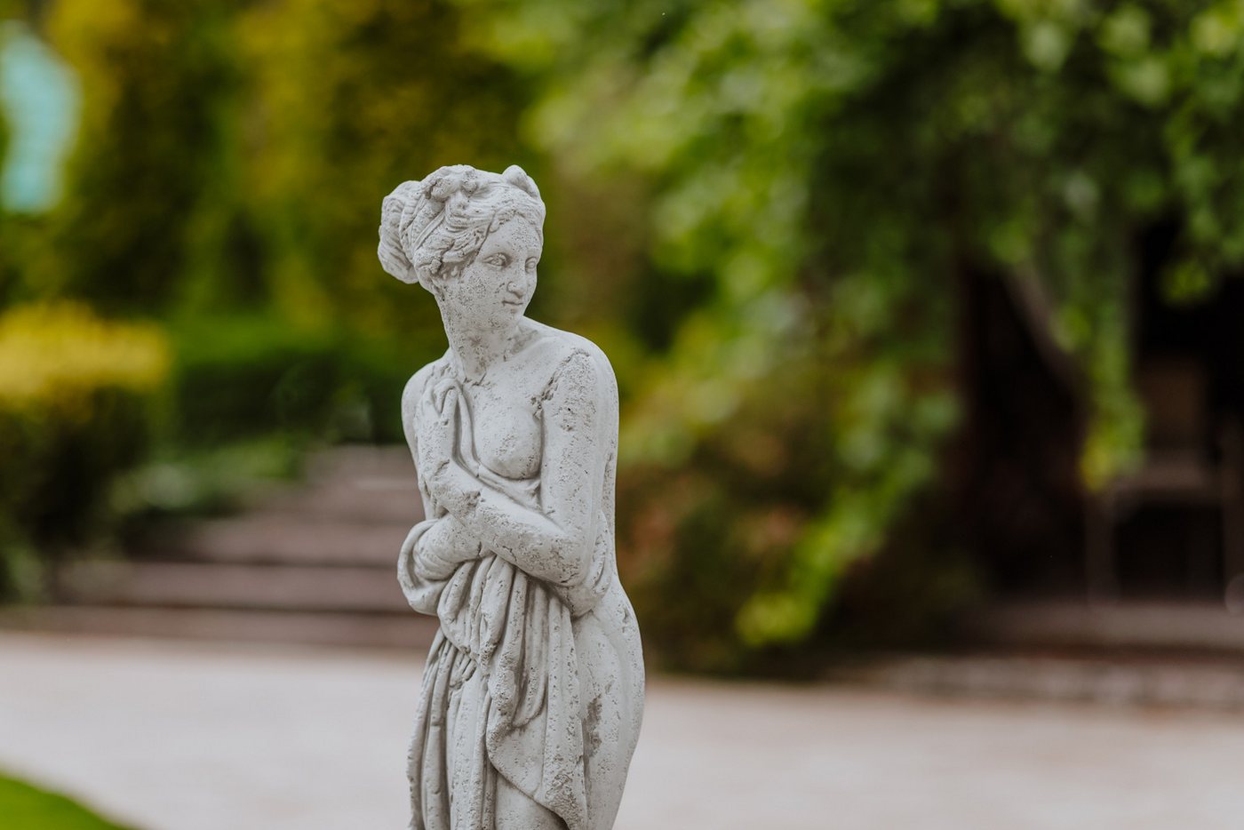 gartendekoparadies.de Gartenfigur Venus Italica Statue nach Antonio Canova, Steinfigur, H. 80 cm, 24 kg, Frostsicher Bild 5