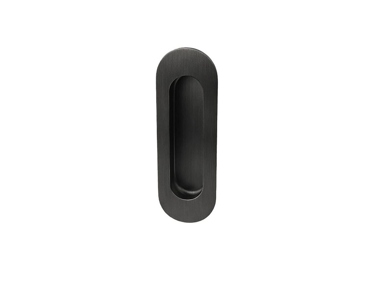 MS Beschläge Schiebetürmuschel Einlassmuschel oval 120x40mm Edelstahl Möbelgriff, Muschelgriff gebürstet - Einlassgriff Türgriff