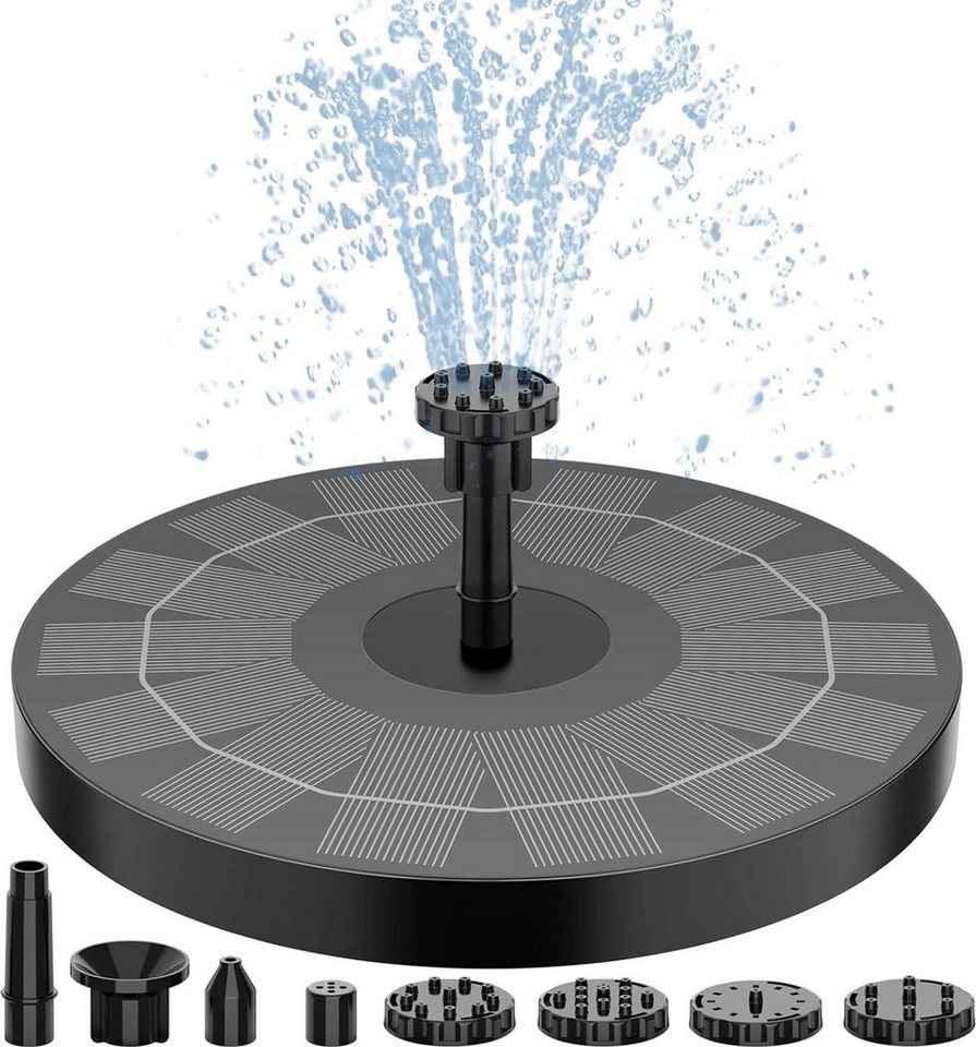 FELIXLEO Solarpumpe Solar Springbrunnen Teichpumpe 7 Düsen für Garten Vogelbad Bild 5