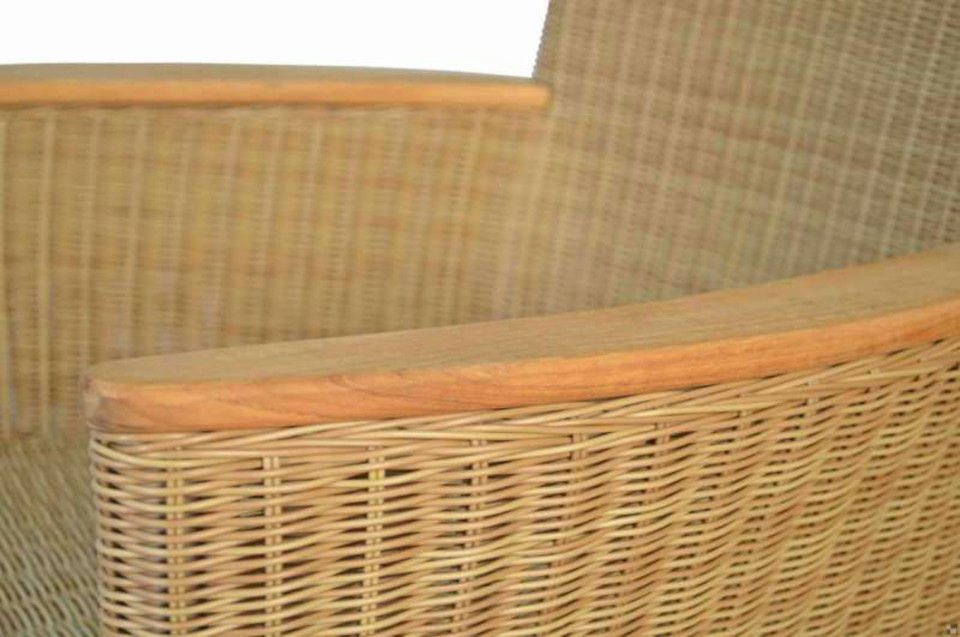 Kai Wiechmann Gartensessel Hochwertiger Polyrattan Geflechtsessel als wetterfester Rattansessel, moderner Polyrattan Gartenstuhl in Cream