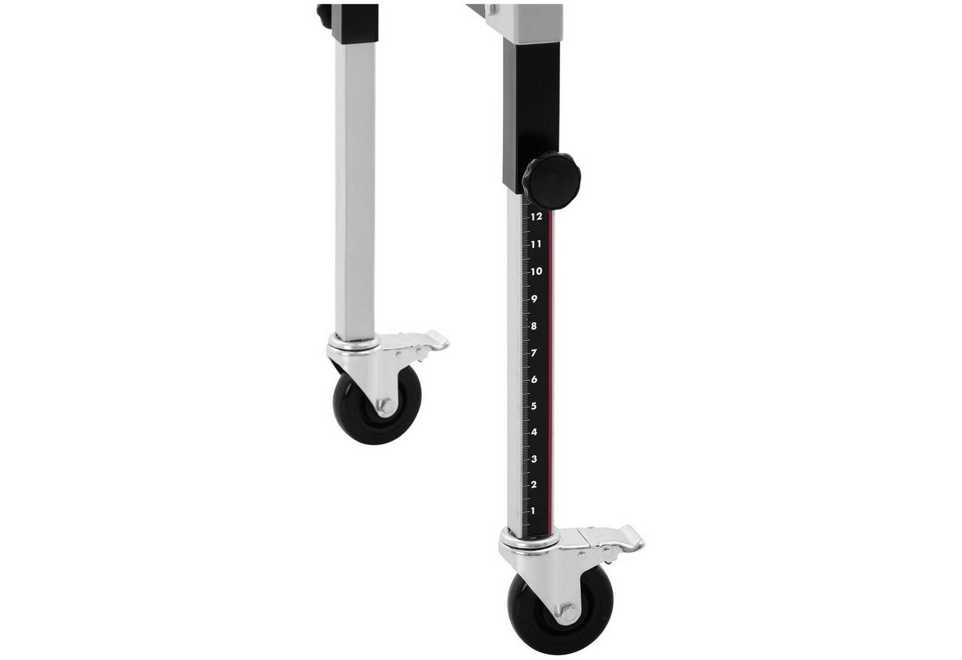 MSW Werkbank Mobile Rollenbahn 9 Rollen Förderanlage 130 kg 147 cm faltbar