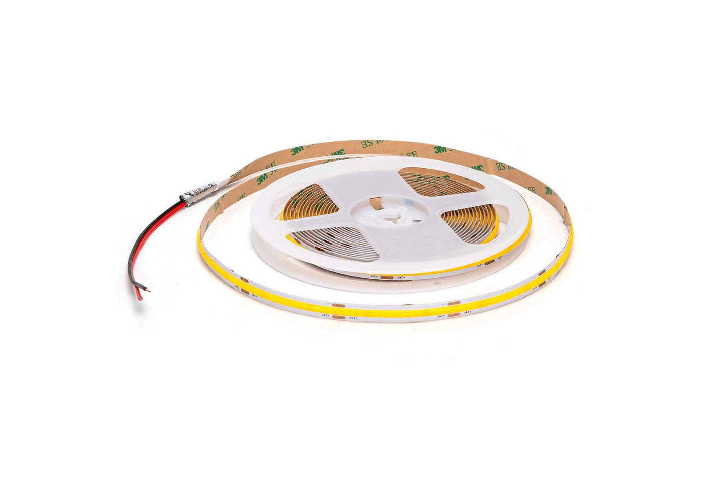 V-TAC LED Stripe COB LED Streifen DC 24V LED Strips mit 480 LEDs 8mm Breite 5 oder 10 m, 120w, 11000 Lumen, Warmweiß 2700K, dimmbar, 10 x 0,008 m (LxB), IP20 Bild 2