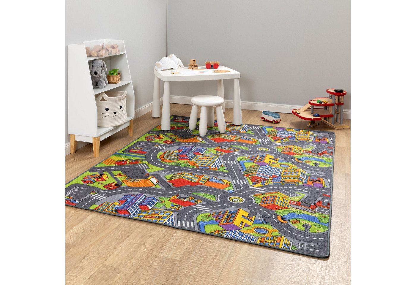 Steffensmeier Kinderteppich Anton, Rechteckig, Straßenteppich, Kinderzimmer Bild 3