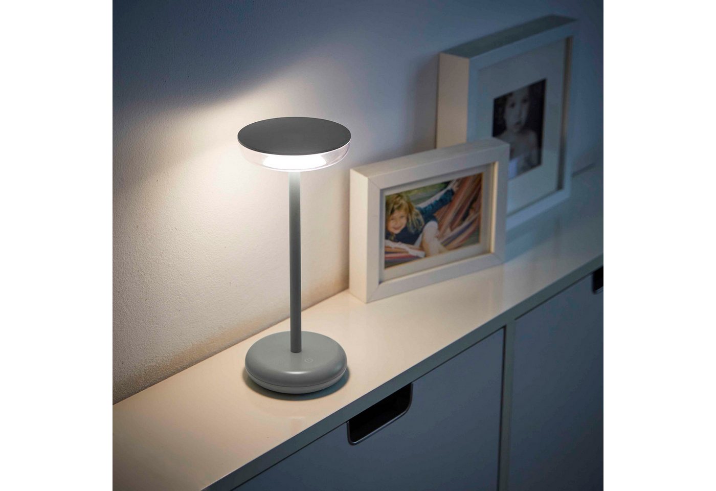 Northpoint LED Nachttischlampe Moderne dimmbare Tischlampe 30cm, warmweiß, USB-C, 1800mAh Akku Bild 2