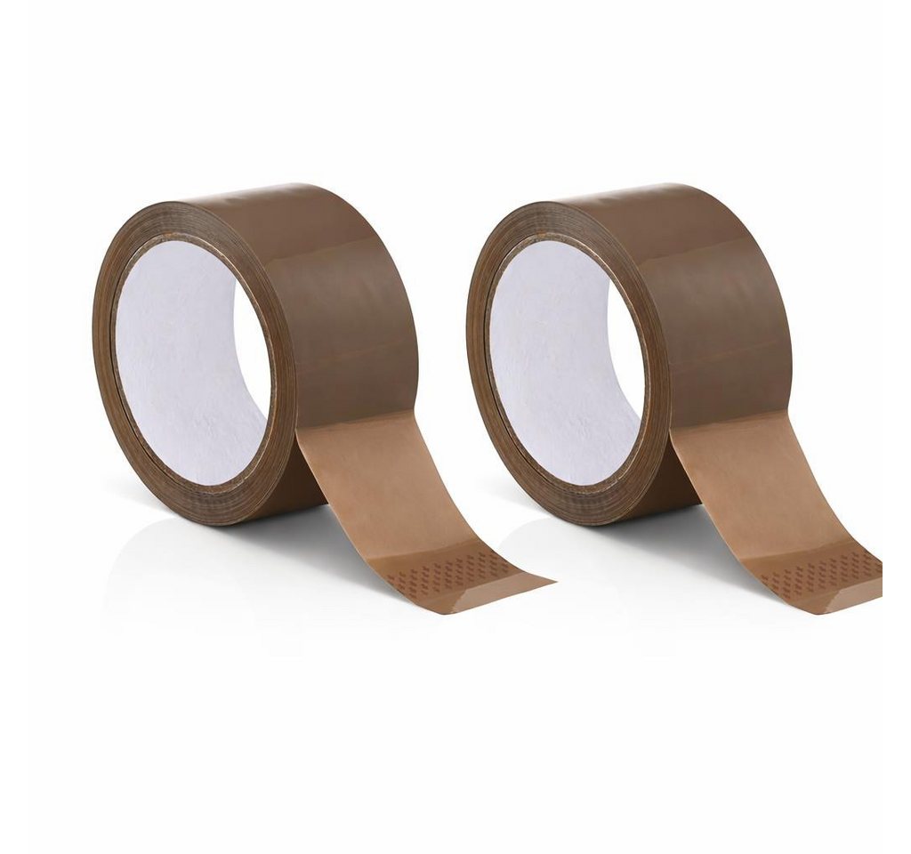 BAYLI Klebeband 2 Rollen Braun PP Klebeband 48mm x 66m - starkes Paketband, reißfest Bild 2