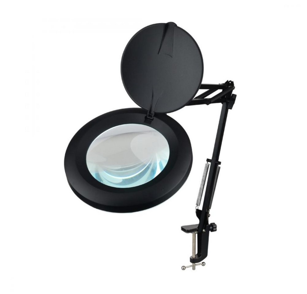 Semplix LED Arbeitslicht - Lupen-LED-Tischleuchte inkl. Tischklemme (schwarz)