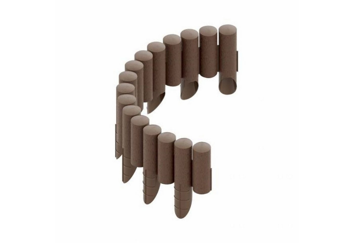 Boni-Shop Beetumrandung Palisaden aus Kunststoff braun 230cm x 25.5 cm, Rasenkanten, Beeteinfassung, Beetumrandung, Beetbegrenzungen Bild 2