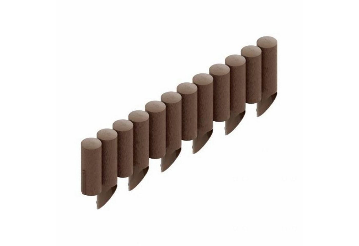 Boni-Shop Beetumrandung Palisaden aus Kunststoff braun 230cm x 25.5 cm, Rasenkanten, Beeteinfassung, Beetumrandung, Beetbegrenzungen Bild 3