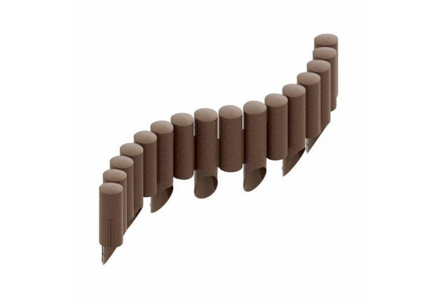 Boni-Shop Beetumrandung Palisaden aus Kunststoff braun 230cm x 25.5 cm, Rasenkanten, Beeteinfassung, Beetumrandung, Beetbegrenzungen Bild 5