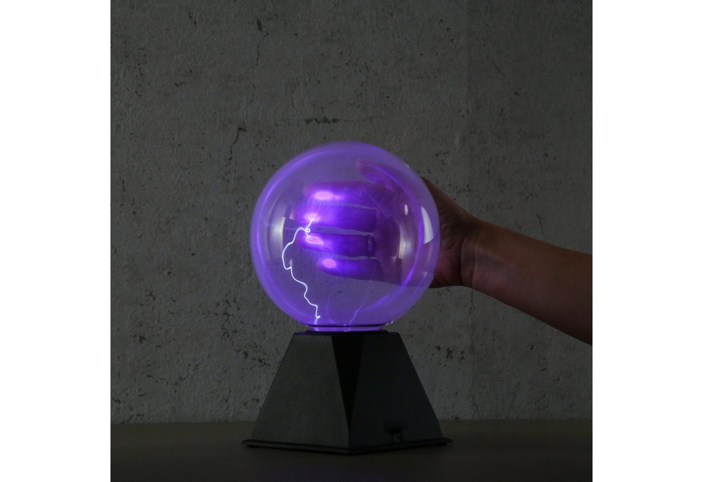 SATISFIRE LED Dekolicht Plasmakugel Plasmaball Retro Lichteffekt mit Blitzshow Automatik lila, violett Bild 3