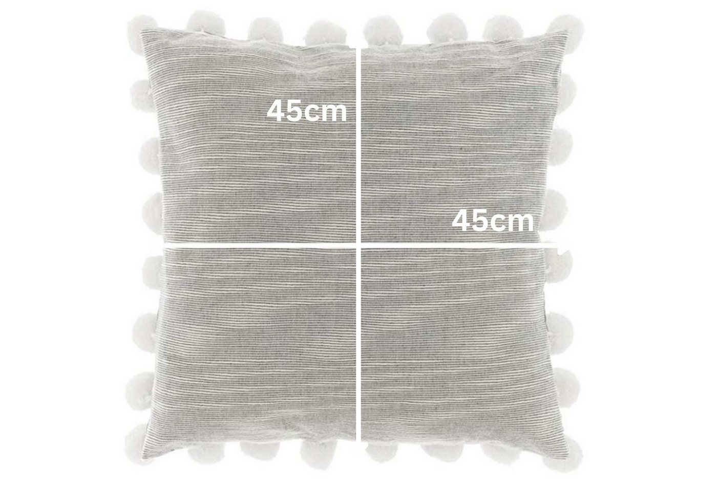 Marrakesch Orient & Mediterran Interior Zierkissen 2er Set Boho Couchkissen Iwan aus Baumwolle in Mango und Grau 45 cm, (2 St) Bild 2