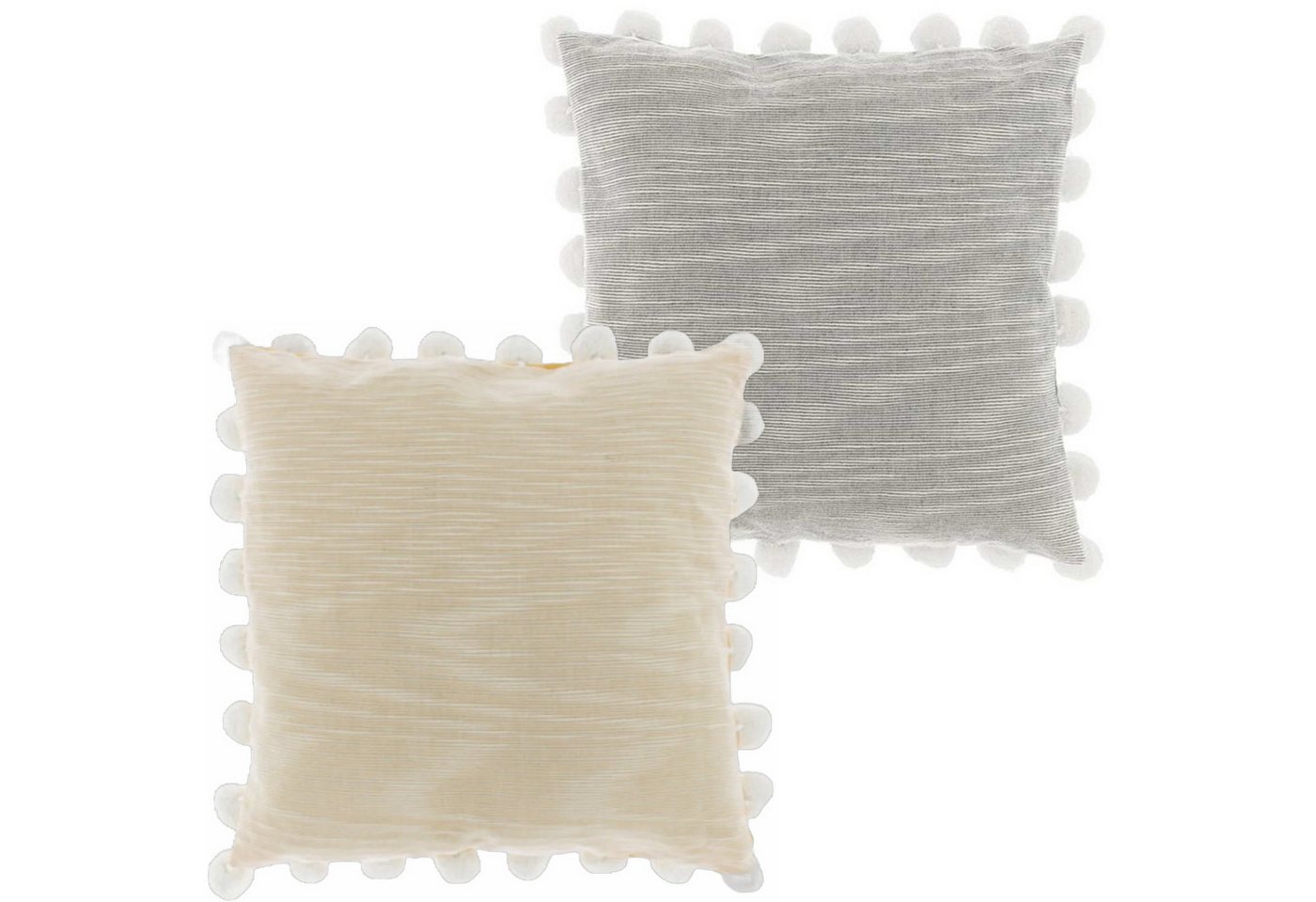 Marrakesch Orient & Mediterran Interior Zierkissen 2er Set Boho Couchkissen Iwan aus Baumwolle in Mango und Grau 45 cm, (2 St) Bild 3