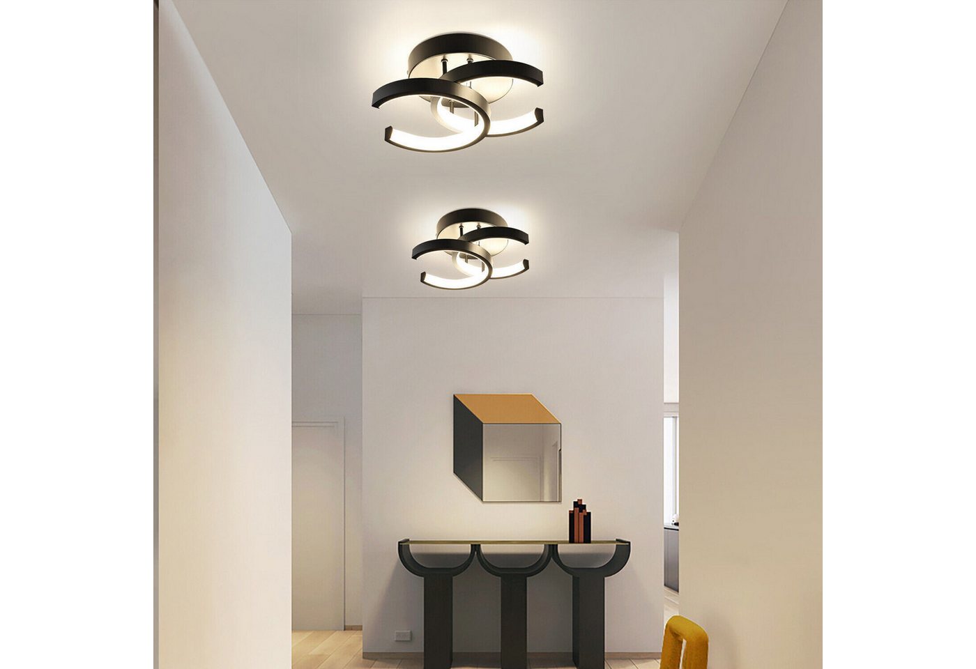ibettertec Deckenleuchten 3-Farbige Decken-Lampe Dimmbar LED Deckenleuchte, LED fest integriert, Warmweiß Kaltweiß Neutralweiß, Wohnzimmer Flur Küchen Eingang Bild 3