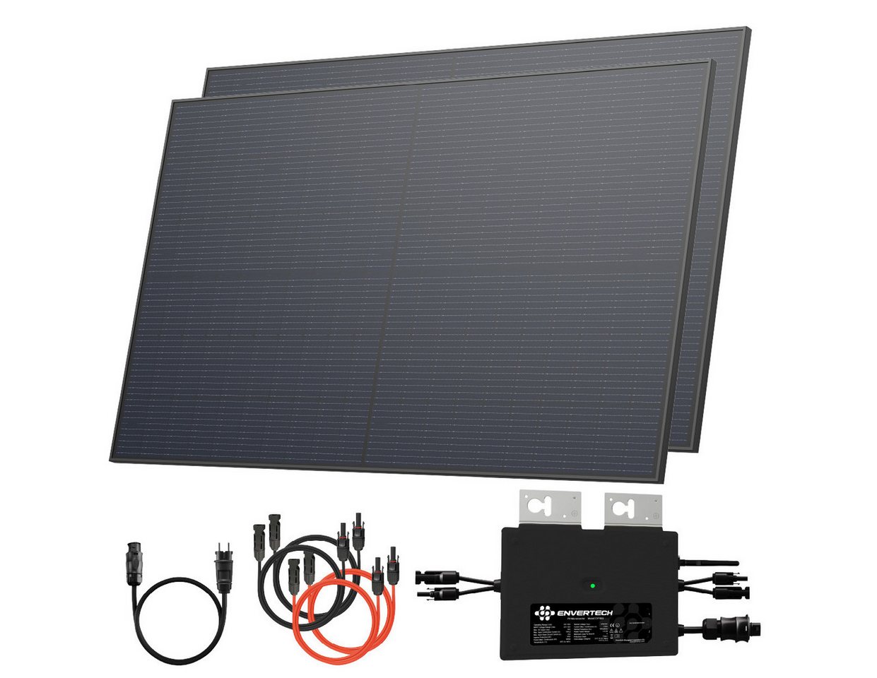 Solarway Balkonkraftwerk 920 Wp / 800 Watt Komplettset Solaranlage Steckdose / Bifazial, neuester 800 Watt Wechselrichter Solarmodule & Envertech & Zubehör Bild 2