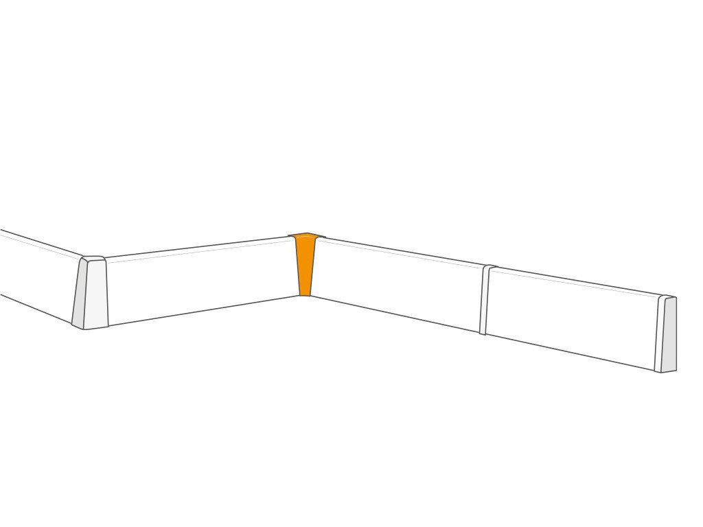 Equipped Eckprofil Equipped 1253 Innenecke Eiche 58mm