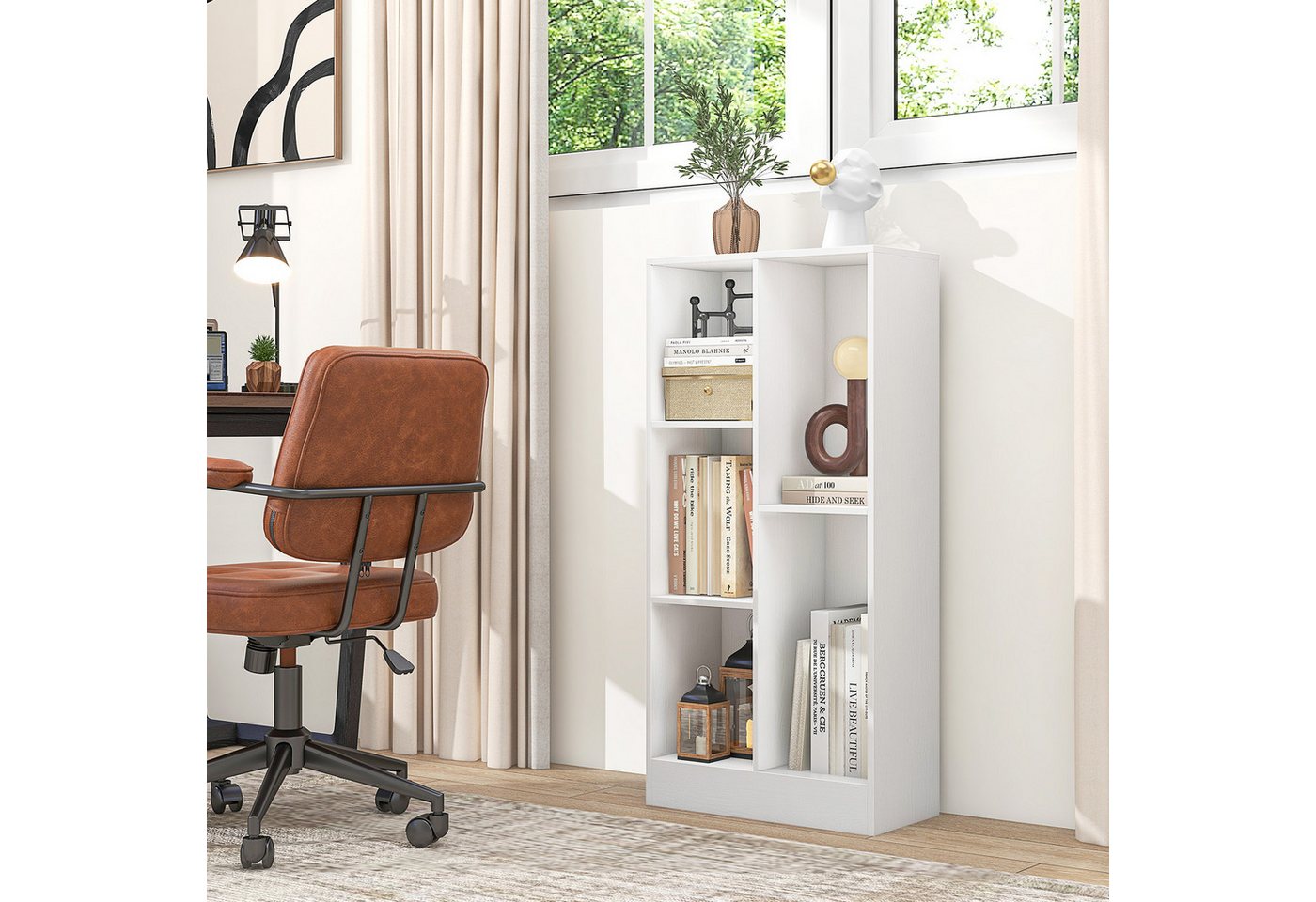 KOMFOTTEU Bücherregal, 3 Ebenen Würfelregal mit 10 Fächern Bild 4