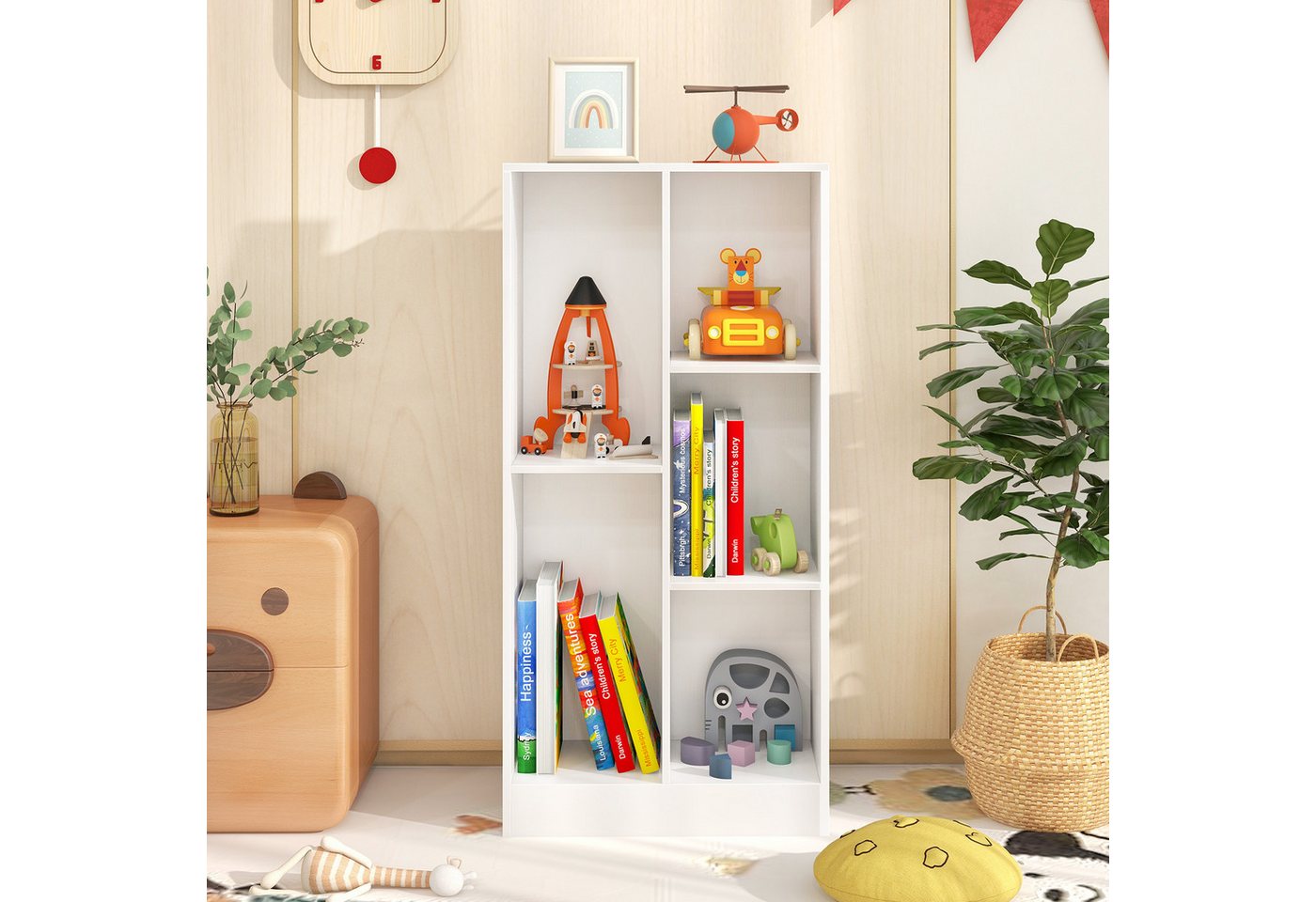 KOMFOTTEU Bücherregal, 3 Ebenen Würfelregal mit 10 Fächern Bild 5