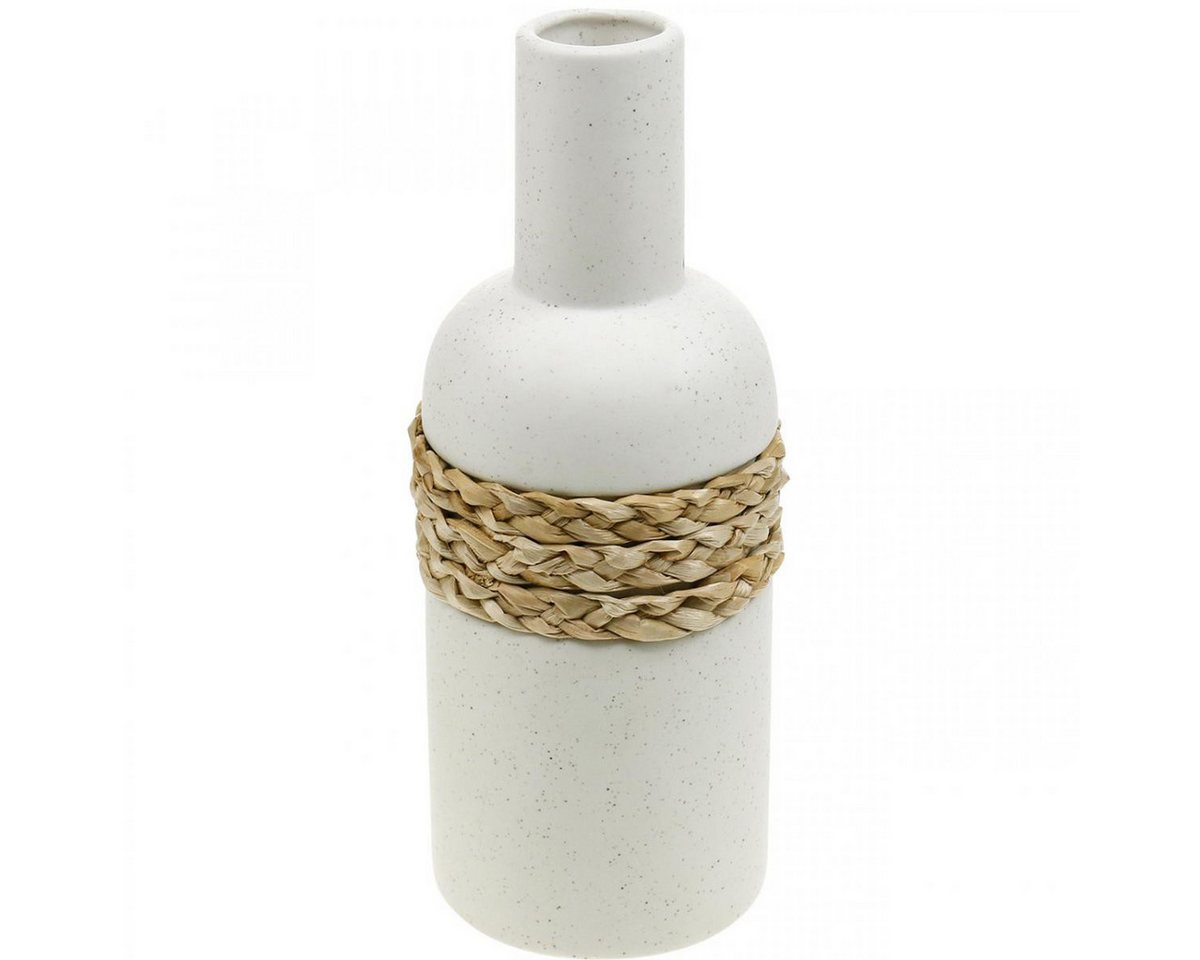 Florists Products Übertopf Blumenvase Weiß Keramik Seegras Deko Vase Tischdeko Modern Bild 4