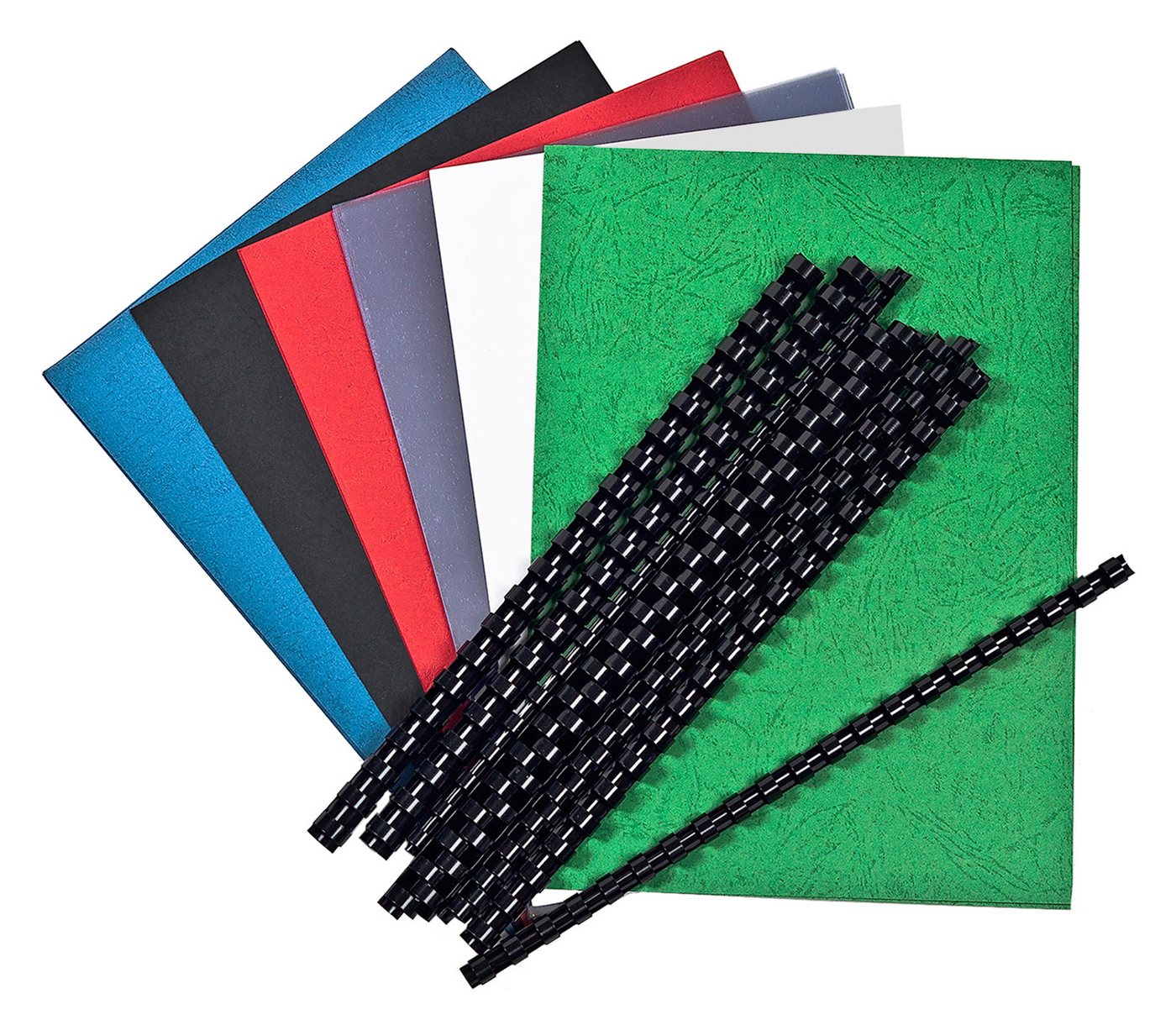 ProfiOffice Bindedraht ProfiOffice Plastikbinderücken 21 Ringe Starter Set Gemischt