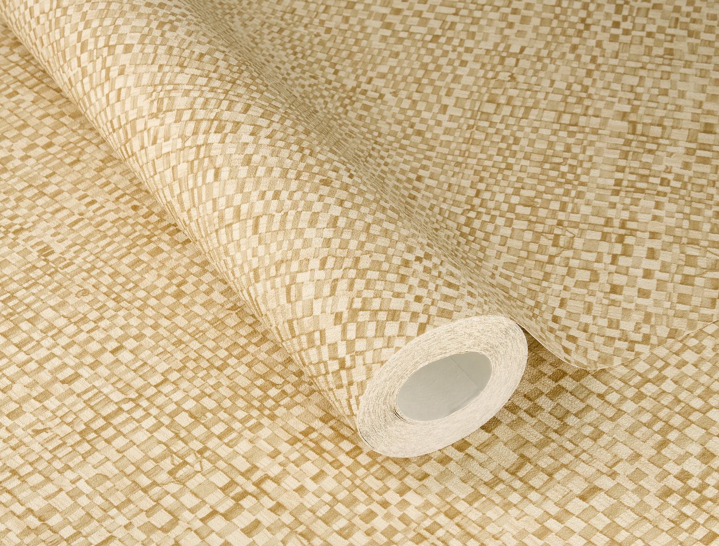 Rasch Vliestapete mit Flechtoptik in Dunkel-Beige - Feine Gewebeoptik, strukturiert, Flechtoptik, matt, Ton-in-Ton, geometrisch, (1 Rolle, 1 St), gewebte Optik Bild 2